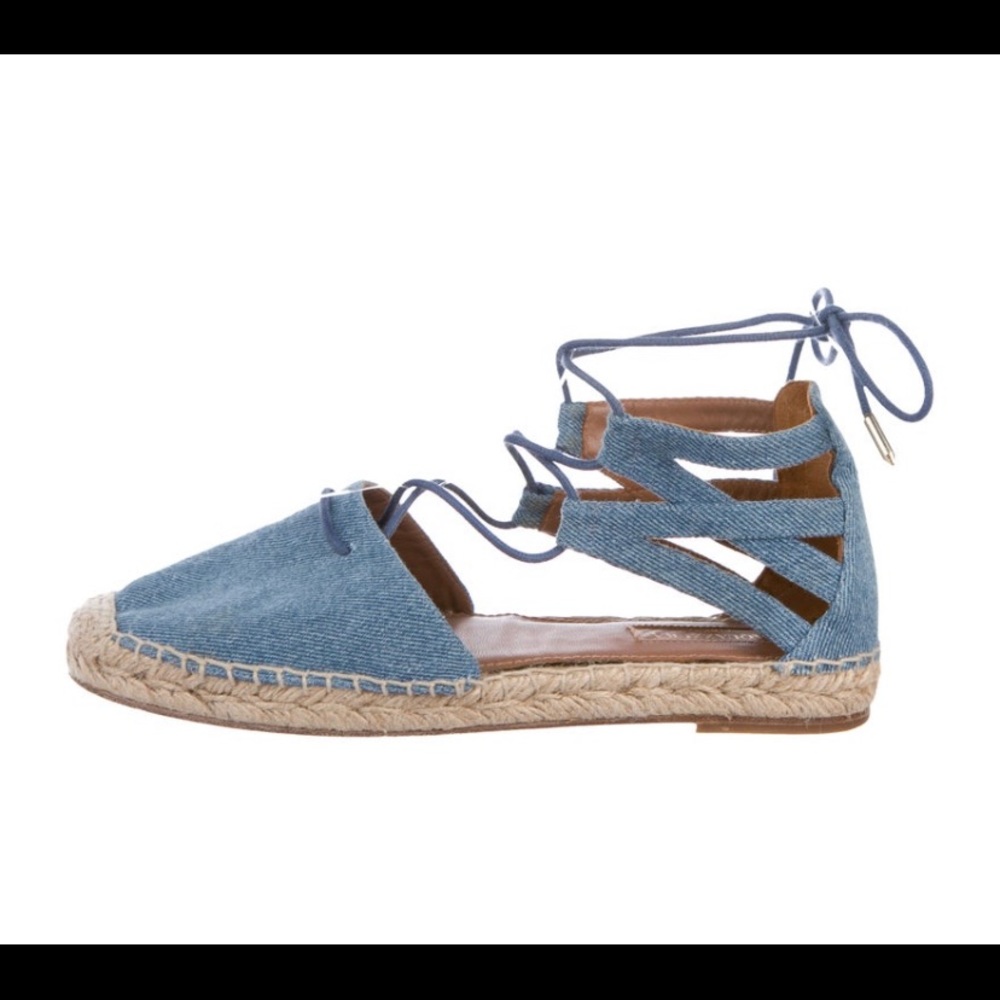 Stunning Aquazzara lace up espadrilles
